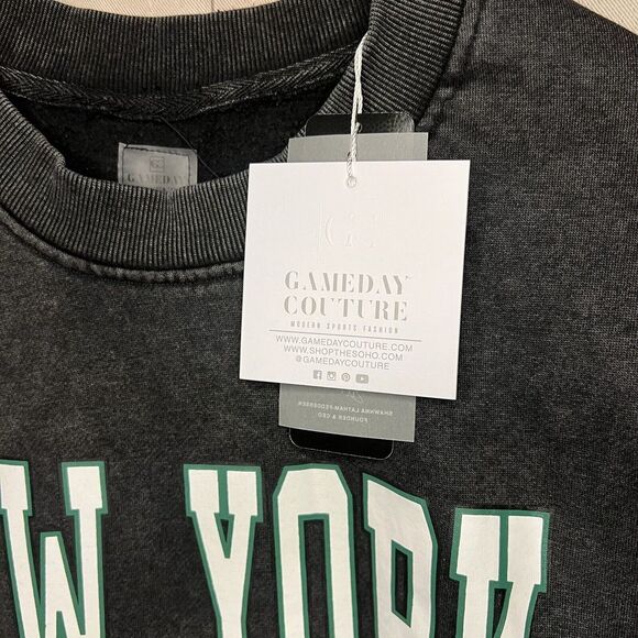 NFL New York Jets Gameday Couture Crewneck Sweatshirt XL Vintage Wash Soft NWT - Picture 3 of 6